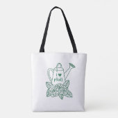 Blumendesign-Gießkanne Tasche (Rückseite)