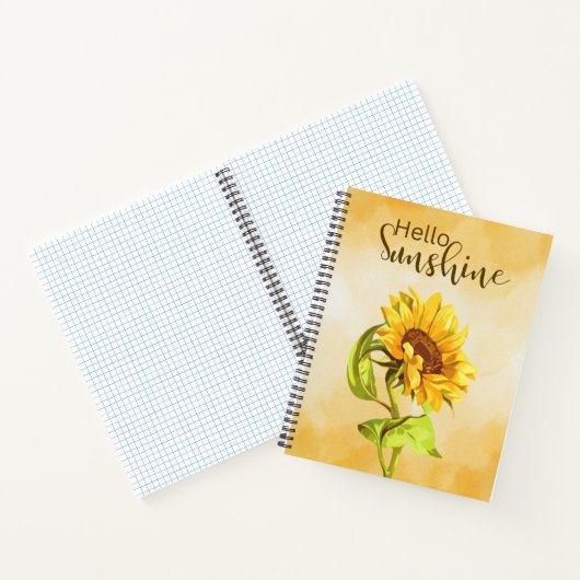 Blumendesign Hallo Sonnenschein Notizblock (Innenseite)