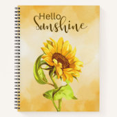 Blumendesign Hallo Sonnenschein Notizblock (Vorderseite)