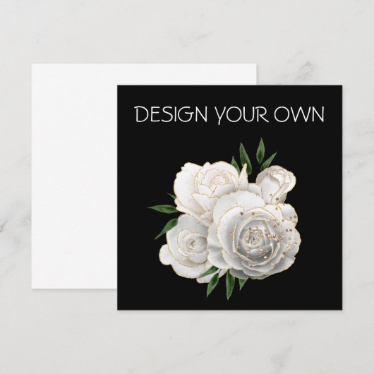 Blumendesign Ihre eigene Einladung (Vorne/Hinten)