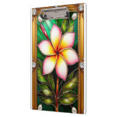 Blumendesign im goldenen Rahmen Klemmbrett (Links)