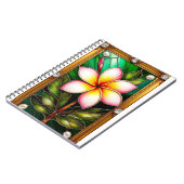 Blumendesign im goldenen Rahmen Notizblock (Linke Seite)