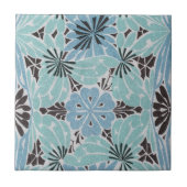 Blumendesign im Jugendstil Fliese (Vorderseite)