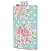 Blumendesign im Vintage-Stil Flachmann (Links)