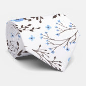 Blumendesign in blau und braun krawatte (Gerollt)