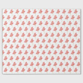 Blumendesign in Weiß Geschenkpapier (Flach)