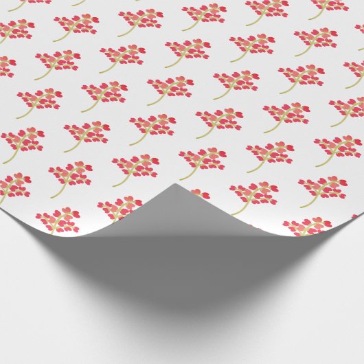 Blumendesign in Weiß Geschenkpapier (Ecke)