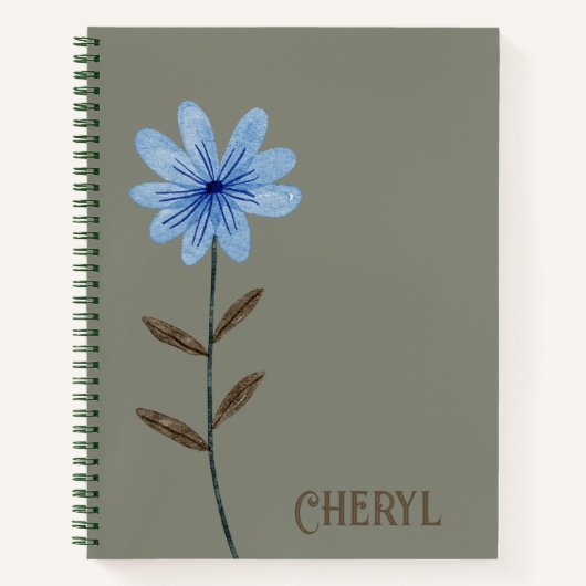 Blumendesign Journal Spiral Notebook Notizblock (Vorderseite)