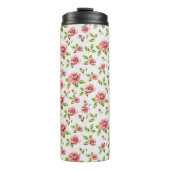 Blumendesign-Kunst der Rose Thermosbecher (Vorderseite)