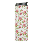 Blumendesign-Kunst der Rose Thermosbecher (Nach links gedreht)