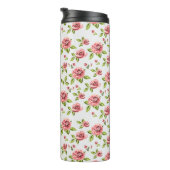 Blumendesign-Kunst der Rose Thermosbecher (Nach rechts gedreht)