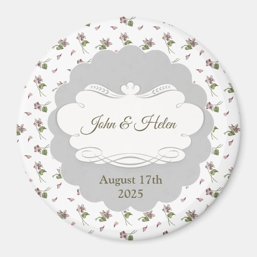 Blumendesign Magnet (Vorne)