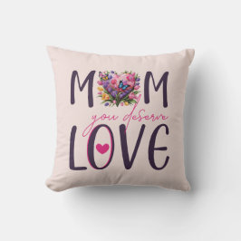 Blumendesign "Mama verdient Liebe" Kissen