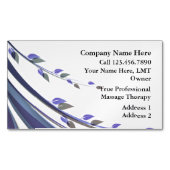 Blumendesign-Massage Magnetische Visitenkarte (Vorderseite)