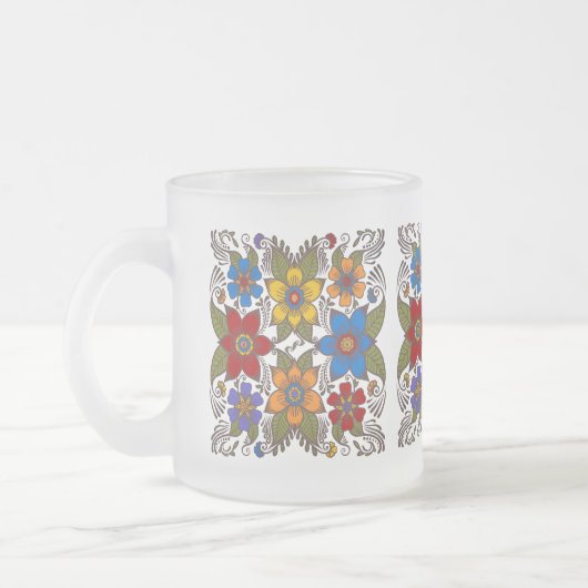 Blumendesign Mattglastasse (Links)