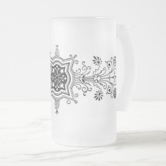 Blumendesign Mattierte Tasse (VorderseiteRechts)