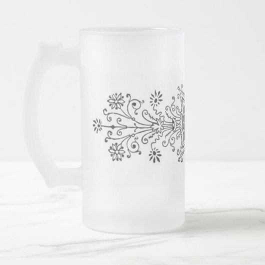 Blumendesign Mattierte Tasse (Links)