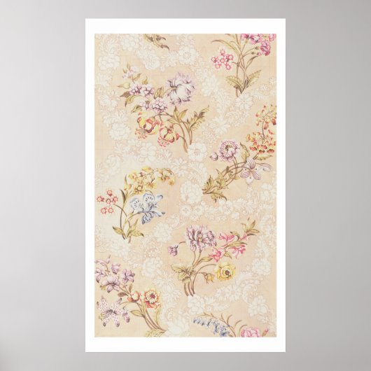 Blumendesign mit Bauern, Lilien und Rose für S Poster (Vorne)