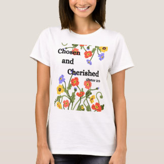 Blumendesign mit Bibelverse T-Shirt