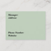 Blumendesign mit Daisies und Kräuterfabriken-Pflan Visitenkarte (Rückseite)