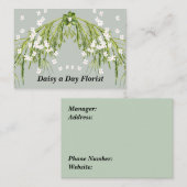 Blumendesign mit Daisies und Kräuterfabriken-Pflan Visitenkarte (Vorne/Hinten)