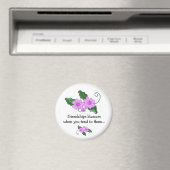 Blumendesign mit Freundschaftsspruch Magnet (In Situ (Geschirrspüler))