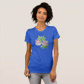 Blumendesign mit hübsch rosa Blume T-Shirt (Vorne ganz)