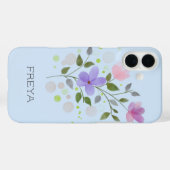 Blumendesign mit Name Freya. Case-Mate iPhone Hülle (Rückseite (Horizontal))