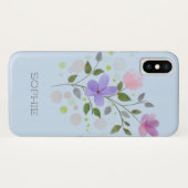 Blumendesign mit Name Sophie. Case-Mate iPhone Hülle (Rückseite (Horizontal))