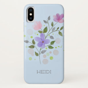 Blumendesign mit Namen Heidi. Case-Mate iPhone Hülle
