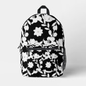 Blumendesign mit Perlen Bedruckter Rucksack (Vorderseite)