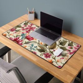 Blumendesign mit rosa und orangefarbenen Blumen Schreibtischunterlage