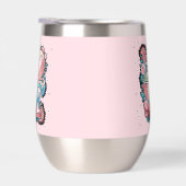 Blumendesign mit Schmetterlingen Wasserflasche für (Rechts)