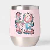 Blumendesign mit Schmetterlingen Wasserflasche für (Rückseite)