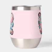 Blumendesign mit Schmetterlingen Wasserflasche für (Links)