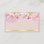 Blumendesign mit simuliertem Glitzer elegant Visitenkarte (Rückseite)