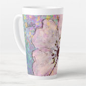 Blumendesign mit Spritzer Paint Milchtasse (Linke Ecke)