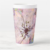 Blumendesign mit Spritzlack Milchtasse (Vorderseite)