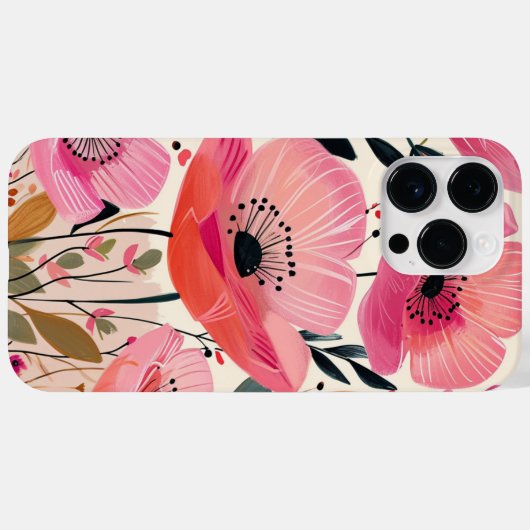Blumendesign Niedlich und stilvoll rosa Blume Case-Mate iPhone Hülle (Rückseite (Horizontal))