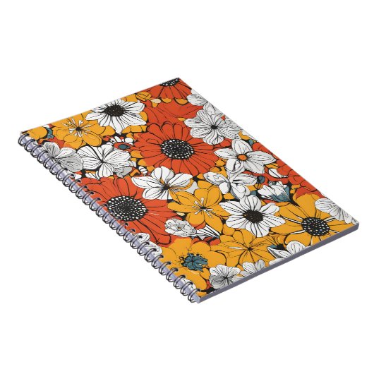 Blumendesign-Notebook - Lebhaft und stilvoll Notizblock (Rechte Seite)
