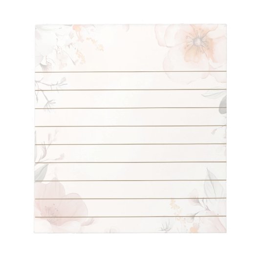 Blumendesign Notizblock (Vorderseite)