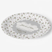 Blumendesign Pappteller (Schrägansicht)