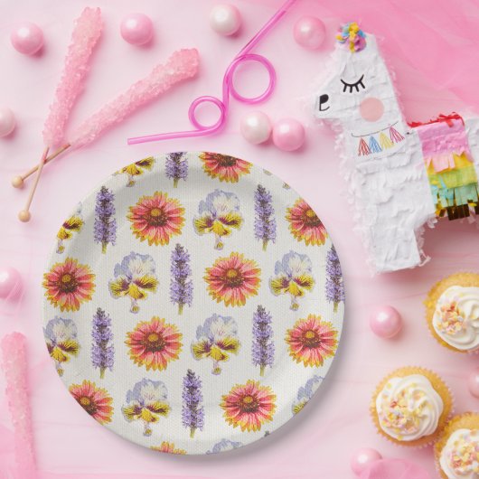 Blumendesign Pappteller (Party)