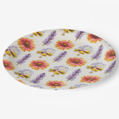 Blumendesign Pappteller (Schrägansicht)