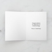 Blumendesign Personalisiert 100. Geburtstag Karte (Innenseite)