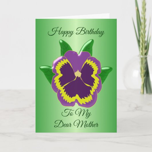 Blumendesign Personalisiert Mutter Geburtstag Karte (Vorderseite)