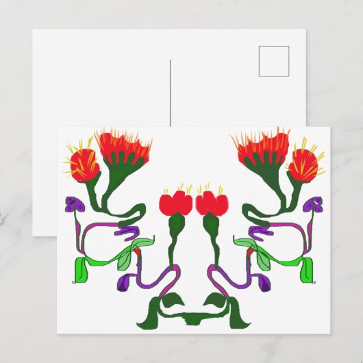 Blumendesign Postkarte (Vorne/Hinten)