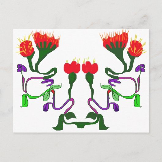 Blumendesign Postkarte (Vorderseite)