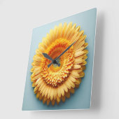 Blumendesign Quadratische Wanduhr (Winkel)