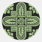 Blumendesign Runder Aufkleber (Vorderseite)